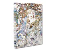 Dante Gabriel Rossetti La Ghirlandata Modern Bg Canvas Wall Art Print Ready to Hang, Framed Picture for Living Room Bedroom Home Office Décor, 30x20 Inch (76x50 cm)