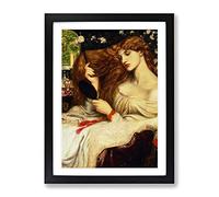Dante Gabriel Rossetti Lady Lilith Classic Painting Framed Print | A4 Black Framed Wall Art | Ready to Hang | Classic Historical Picture | Living Room Bedroom Lounge Office