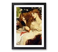 Dante Gabriel Rossetti Lady Lilith Framed Print | A2 Oak Framed Wall Art | Ready to Hang | Modern Nature Picture | Living Room Bedroom Lounge Office