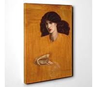 Dante Gabriel Rossetti The Lady of Pitty Canvas Print | Gallery Wrapped 30mm Frame Wall Art | 30x20 inches | Ready to Hang | Modern People Picture | Living Room Bedroom Lounge Office