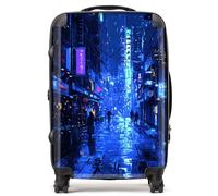 Dante Mercer: 00012 Suitcase Designer Luggage Blue Large