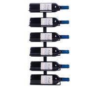 Dante - Wall mounted black metal wine rack - 6 bottles