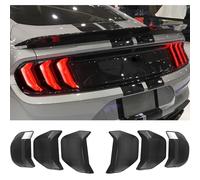 Danti Tail Light Cover for Ford Mustang 2018 2019 2020 2021 2022 2023 Taillight Guard Trim Frame Bezels Accessories 6pcs (Smoked Black)
