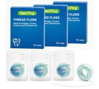 DanTicy Wide Floss Picks 300 PCS - Soft Fluffy Threaders for Gentle Gum Care - Shred-Resistant Strong Fiber for 3D Cleaning & Food Debris Removal - Portable Oral Care for Home and Travel