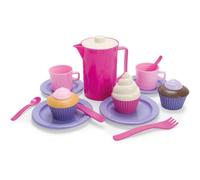 KIDS PLAY TOY TEA SET CUP CAKE COFFEE SET LILAC PINK play afternoon tea DANTOY