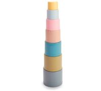 Dantoy Eco Stacking Cups Shopping Basket Bauturm for Sandpit Bathrub 7 Tlg