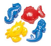 Dantoy Sea Themed Sand Moulds, 4 Set Including Mermaid, Made in Denmark