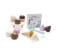 Dantoy Thorbjorn Dessert Set for Children's Kitchen, 27 Pieces, Crockery Set, Sand Toy Set, Play Kitchen, Children from 2 Years, Role Play, Plastic, Nordic-Ecolabel, Produced in Denmark