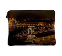 Danube Budapest Bridge Hungary Night Cityscape Laptop Case for Computer and Tablet 12-13 Inch Printed in France