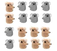 DANUDON 16 Pieces Koala Clip, Kangaroo Pencil Buddy Buddy Koala Clip On Small Stuffed Koala Pencil Toppers Animal Bear Plush Pencil Hungers Claw Clips for Girls