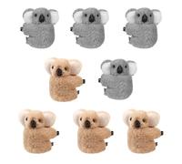 DANUDON 8 Pieces Koala Clip, Kangaroo Pencil Buddy Koala Clip On Small Stuffed Pen Toppers Animal Bear Plush Pencil Hungers Claw Clips