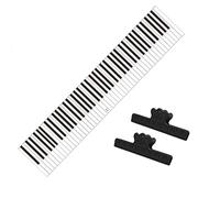 DANUDON 88 Key Keyboard Piano Note Chart, Piano and Keyboard Finger Simulation Practice Guide Teaching Aid Note Chart Electronic Piano Exercise Cardboard with 2 Music Book Clip for Beginner Student