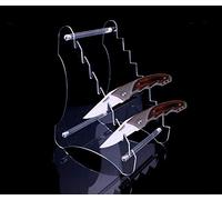 1 Piece Eight Layers Heavy Duty Acrylic Knife Display Stands,Pocket Knives Easel Holder,Hunting Survival Knife Rack