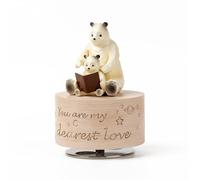 DANVON Bear Music Box Figurine, Sculpted Hand-Painted Musical Figure Gifts, for Birthday Mothers Day Anniversary, Play You are My Sunshine