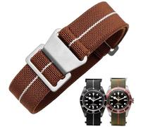 Danxancy Elastic Nylon Watch Strap Navy Divers Parachute Fabric Replacement Watch Band with Clasp 18/20/22mm