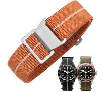 Danxancy Elastic Nylon Watch Strap Navy Divers Parachute Fabric Replacement Watch Band with Clasp 18/20/22mm