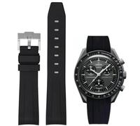 Danxancy Soft Rubber Strap for Omega x Swatch MoonSwatch Watch 20mm,Curved No Gap Moonswatch Swatch Speedmaster Replacement Watch Band for Men Women