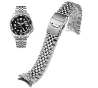 Danxancy Stainless Steel Watch Band Curved Ends Tapered 18mm 20mm 22mm Flexible Metal Watch Strap Smartwatch Bracelet Deployment Double FlipLock Buckle Silver Black