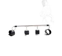 danxceh BDSM Sex Bondage Restraints Spreader Bar Bondage Set Bondage Set with Handcuffs Ankle Cuffs Handcuffs Adjustable Metal Thigh Bondage Sex Toys for Couples