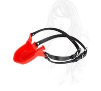 danxceh SM Mouth Gag with Funnel Piss Urinal Bite Plug Sex Slave Toilet Open Hood Mask Role Play Erotic Toy for Couples