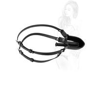 danxceh SM Mouth Gag with Funnel Piss Urinal Bite Plug Sex Slave Toilet Open Hood Mask Role Play Erotic Toy for Couples