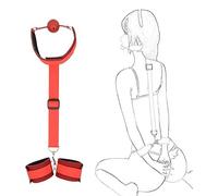 danxceh SM Sex Bondage Set Mouth Gag Back Restraint Bondage Handcuffs Handcuffs SM Cortex Back Restraint Adjustable Collar Adult Restraint BDSM Erotic Sex Toy for Couples