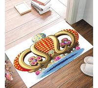 danxceh Soft Bathroom Mat Non Slip,Machine Washable Bathroom Rug Bathmat Bath Mats for Bathtub Shower,Richly decorated Royal crown with jewels. Isolated on white,16x24in