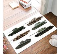 danxceh Soft Bathroom Mat Non Slip,Machine Washable Bathroom Rug Bathmat Bath Mats for Bathtub Shower,Set of different tary machinery. Soviet army. Russian tary machinery a,16x24in