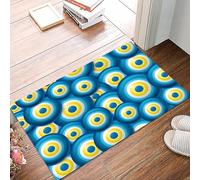danxceh Soft Bathroom Mat Non Slip,Machine Washable Bathroom Rug Bathmat Bath Mats for Bathtub Shower,Vector background of evil eye - Turkish amulet (nazar boncuu),16x24in