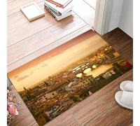 danxceh Soft Bathroom Mat Non Slip,Machine Washable Bathroom Rug Bathmat Bath Mats for Bathtub Shower,Sunset view of bridge Ponte Vecchio. Florence Italy,16x24in