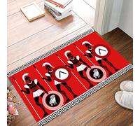 danxceh Soft Bathroom Mat Non Slip,Machine Washable Bathroom Rug Bathmat Bath Mats for Bathtub Shower,Seamless pattern with ancient Greek warriors,16x24in