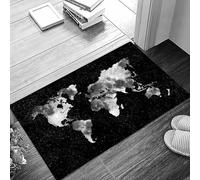 danxceh Soft Bathroom Mat Non Slip,Machine Washable Bathroom Rug Bathmat Bath Mats for Bathtub Shower,Starry World Map Black and White Map,16x24in