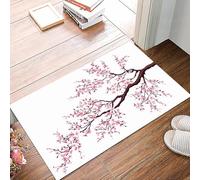 danxceh Soft Bathroom Mat Non Slip,Machine Washable Bathroom Rug Bathmat Bath Mats for Bathtub Shower,Branch of a blossoming cherry tree isolated on a white background,16x24in