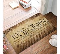 danxceh Soft Bathroom Mat Non Slip,Machine Washable Bathroom Rug Bathmat Bath Mats for Bathtub Shower,United States of America, Vintage Constitution Text of National Glory, image o,16x24in