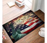 danxceh Soft Bathroom Mat Non Slip,Machine Washable Bathroom Rug Bathmat Bath Mats for Bathtub Shower,American flag with fireworks at twilight background design for 4 july independ,16x24in