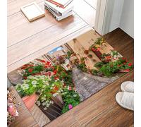 danxceh Soft Bathroom Mat Non Slip,Machine Washable Bathroom Rug Bathmat Bath Mats for Bathtub Shower,Tuscany, Sunset over the Hong Kong Skyline, cruise ship,16x24in