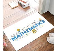 danxceh Soft Bathroom Mat Non Slip,Machine Washable Bathroom Rug Bathmat Bath Mats for Bathtub Shower,Stylized Mathematics Word Design Graphic Science Symbol,16x24in