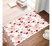 danxceh Soft Bathroom Mat Non Slip,Machine Washable Bathroom Rug Bathmat Bath Mats for Bathtub Shower,Seamless pattern with cherry blueberry and drop of milk,16x24in