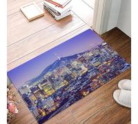 danxceh Soft Bathroom Mat Non Slip,Machine Washable Bathroom Rug Bathmat Bath Mats for Bathtub Shower,Seoul South Korea city skyline at twilight.,16x24in
