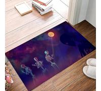 danxceh Soft Bathroom Mat Non Slip,Machine Washable Bathroom Rug Bathmat Bath Mats for Bathtub Shower,The risen skeletons the dead graves the moon horror mysticism religion 3d rend,16x24in