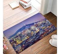 danxceh Soft Bathroom Mat Non Slip,Machine Washable Bathroom Rug Bathmat Bath Mats for Bathtub Shower,Seoul South Korea city skyline at twilight. (2),16x24in