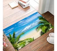 danxceh Soft Bathroom Mat Non Slip,Machine Washable Bathroom Rug Bathmat Bath Mats for Bathtub Shower,Tropical decor, beach relaxation water landscape island honeymoon travel sea K,16x24in