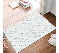 danxceh Soft Bathroom Mat Non Slip,Machine Washable Bathroom Rug Bathmat Bath Mats for Bathtub Shower,Seamlessly wallpaper mathematics on white (2),16x24in