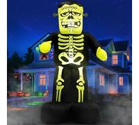 Danxilu 7FT Halloween Inflatables Outdoor Skeleton Frankenstein Large Inflatable Halloween Decorations Blow Up Monster Bulit-in LED Lights for Outside Garden Party Yard Lawn Indoor
