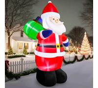 Danxilu 8 FT Christmas Inflatables Santa Claus with Gift Bag Inflatable Christmas Decorations Outdoor Blow Up Santa Built-in LED Lights for Xmas Outside Garden Holiday Party Yard Lawn Patio