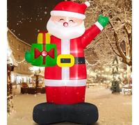 Danxilu 8FT Santa Claus Inflatable Christmas Decorations with Gift Box