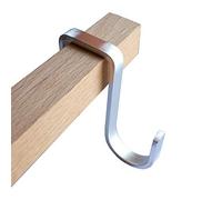 DANXQ Square Tube Hook Flat Aluminum Alloy Tube Hook Balcony Hook Indoor Hook,5 PCS (S Hook-for 2.5 CM)