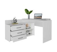 Dany Corner Desk With Drawers White