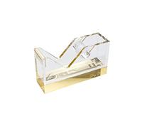 Dany Marcus Elegant Large Clear Acrylic Tape Dispenser with Gold