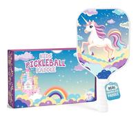 Dany x Kevin Kids Pickleball Paddle - Magical Unicorn Design for Ages 3-12 | Lightweight Fiberglass (0.37 lbs) | Small Grip for Easy Control | Fun Beginner Gift for Girls, Toddlers & Youth